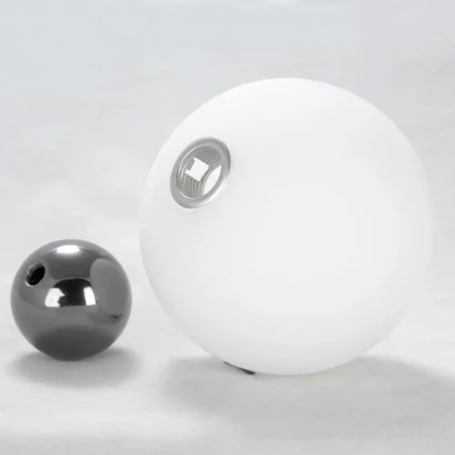 Люстра подвесная Coosa LSP-8654 Lussole белая на 12 ламп, основание чёрное в стиле современный шар фото 4